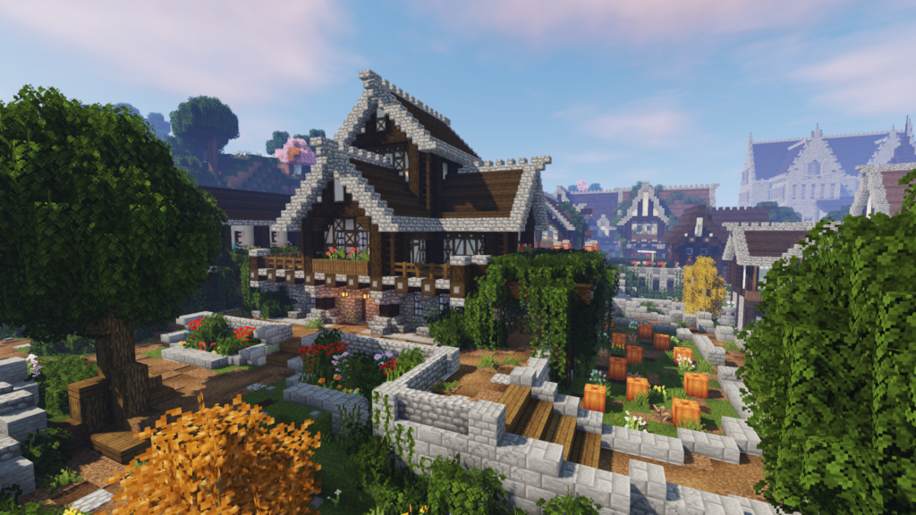 Minecraft Medieval Village With Castle World Download – BlueNerd