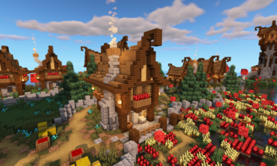 Minecraft Timelapse: Transforming a Swamp Biome into a Fantasy Village