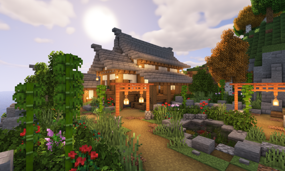 Minecraft: How to Build a Large Japanese House (Minecraft Build