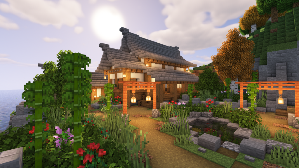 Minecraft How To Build A Large Japanese House Minecraft Build 