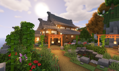 Minecraft How To Build A Large Japanese House Minecraft Build Tutorial Bluenerd