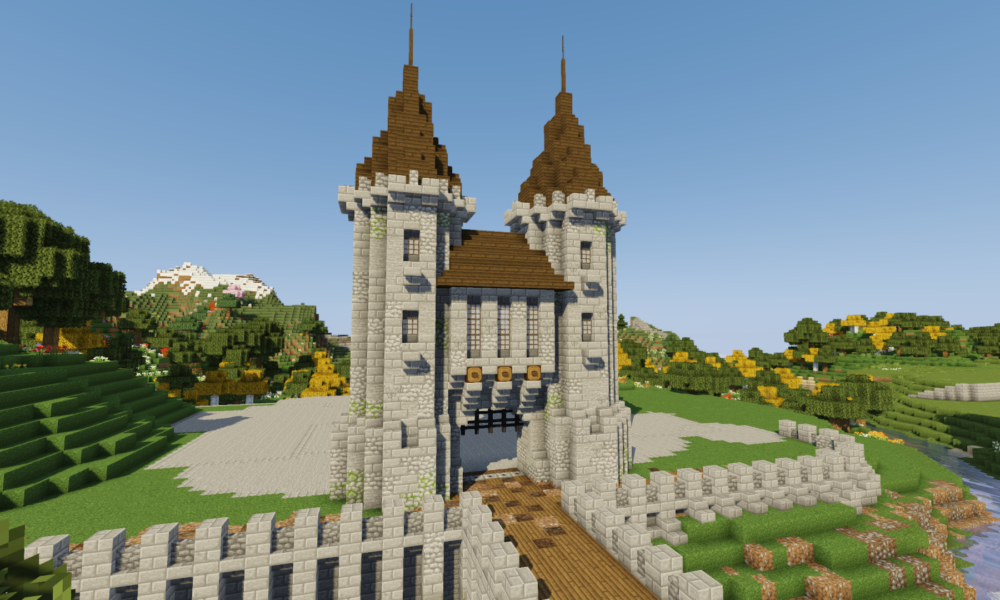 How To Build A Castle Minecraft Tutorial Medieval Castle Part 1 