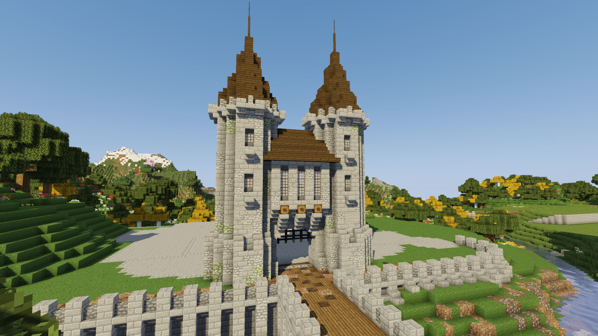 How To Build A Castle Minecraft Tutorial  Medieval Castle Part 30