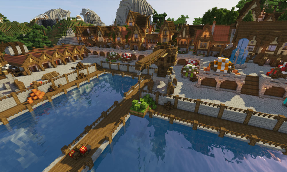 Minecraft Timelapse | Medieval Town and Port