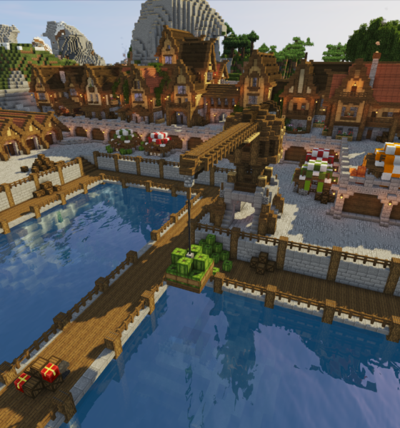 Minecraft Timelapse | Medieval Town and Port