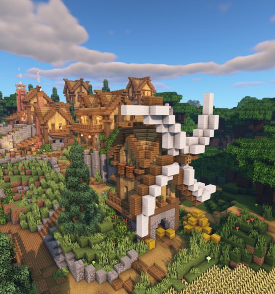 Minecraft Timelapse | Mountain Village Transformation