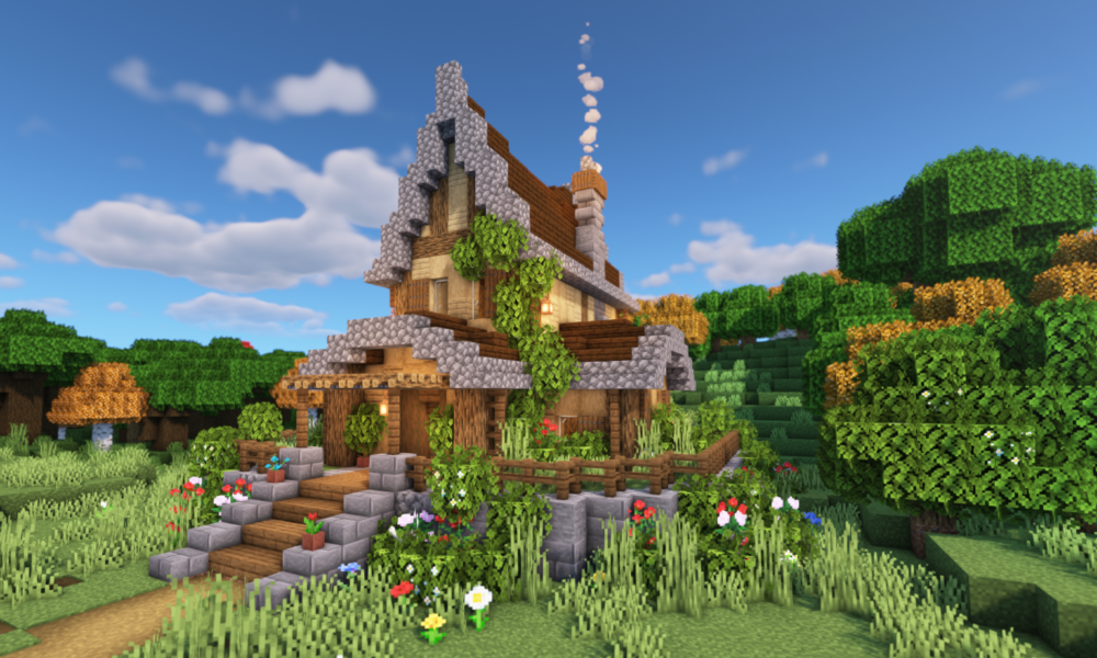 Minecraft: How to Build a Large Medieval House  Minecraft house tutorials,  Minecraft cottage, Minecraft houses